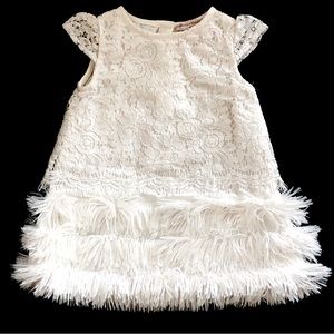 White Lace and fringe dress